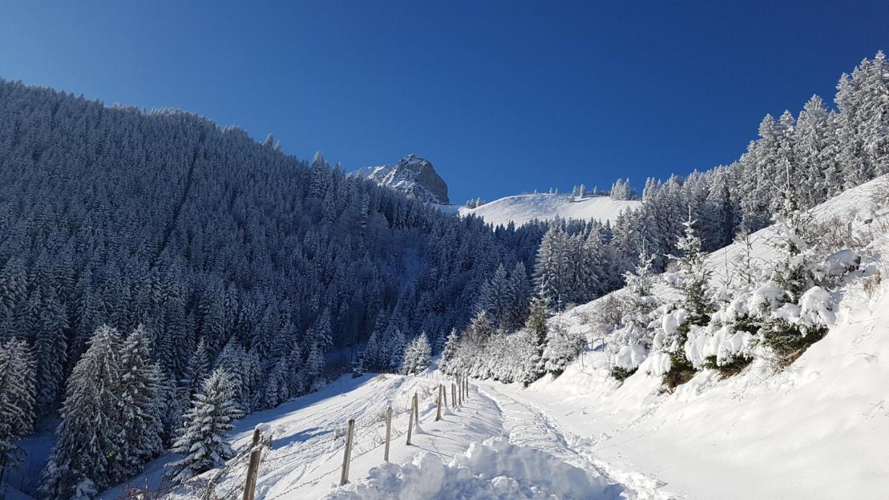 Charming Chalet With Panoramic View And Private Parking In Gruyere Gruyeres Exterior photo